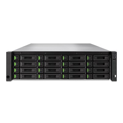 QSAN XCubeNXT XN8016D_8C, Dual Controller (active/active) Unified Storage System, 16x SAS HDD Bay 3,5", SAS 12Gb/s, 4x 10GbE iSCSI(RJ45), 2x Mgmt., 3U